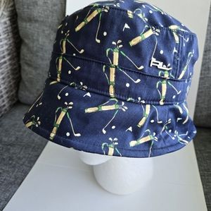 Ralph Lauren Navy Golf Print Bucket Hat